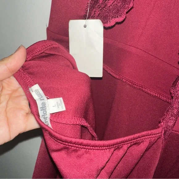 🌷5/$20 NWT Charlotte Russe Burgundy Maxi Dress - Picture 2 of 5